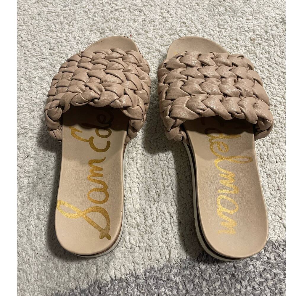 Sam Edelman Womens 8.5 38.5 8,5 Ainslie Braided Slide Sandal Desert Beige